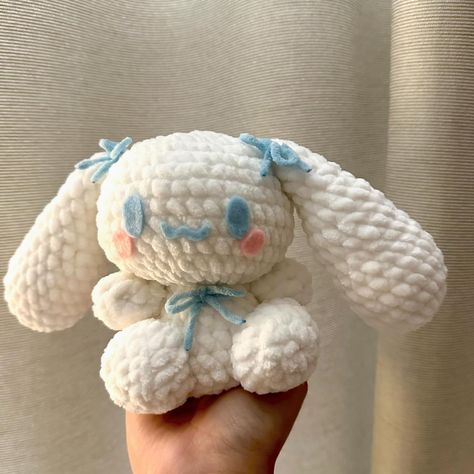 Cinnamoroll plushie ⭐️ DM TO ORDER ‼️ Pattern by @jaydedcrochet #crochet #crochetplushie #crochetsanrio #sanrio #cinnamoroll #crochetcinnamoroll