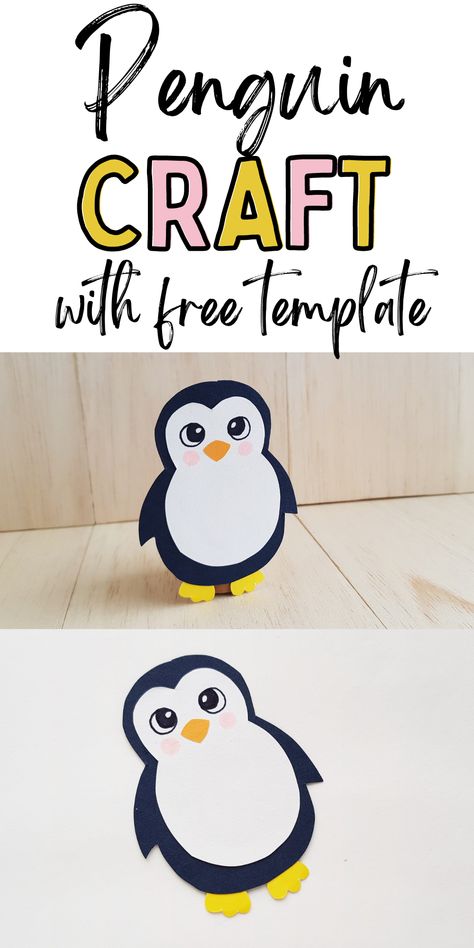 Penguin Craft Toddler, Penguins Bulletin Board, Penguin Theme Toddlers, Construction Paper Penguin, Penguins Craft Preschool, How To Make Penguins, Penqueen Images, How To Make A Penguin, Penguin Art And Craft