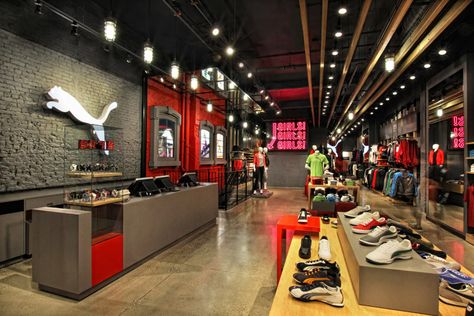 Shoe Store Design, Puma Store, Grocery Store Design, Retail Space Design, Bedroom Door Design, Showroom Interior Design, Environmental Graphic Design, Retail Merchandising, Showroom Design