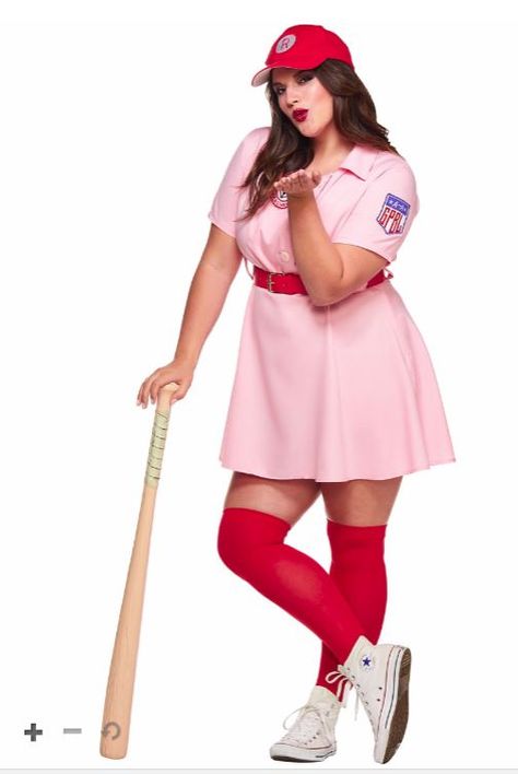 Plus Size Online Shopping, Halloween Costumes Plus Size, Rockford Peaches, Peach Costume, Diy Couples Costumes, A League Of Their Own, League Of Their Own, Diy Costumes Women, Plus Size Costume