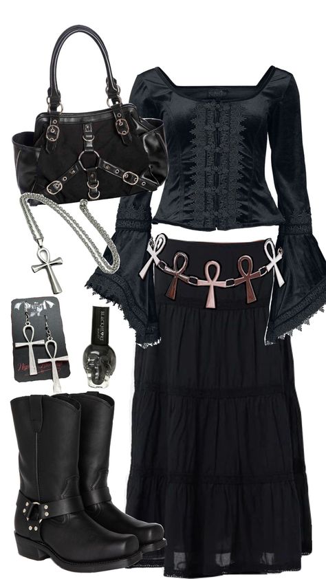 #goth #gothic Mopey Goth Outfits, Traditional Goth Outfits, Goth Thrift, Cute Gothic Outfits, Couple Moodboard, Gothic Outfits Casual, Simple Goth Outfit, Aesthetic Goth Outfit, Gothic Fits