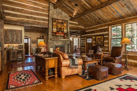 Livingston Montana, Montana Style, Old Wood Floors, Montana Ranch, Oak Logs, Ranch Decor, Guest Cabin, Mountain Living, Lodge Style