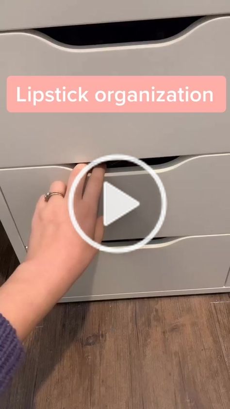 Your.Estie.Ella (@your.estie.ella) has created a short video on TikTok with music My First Kiss. | Lipstick Organization 💋 wire rack if from dollar tree! #boredathome #homeorganization #makeuphacks #makeupstorage #affordablestorage #distancedance Diy Lipstick, Lipstick Drawer Organizer, Lipstick Storage Ideas, Lipstick Organization, Lipstick Storage, Lipstick Organizer, Kiss Lipstick, Affordable Storage, Organizing Wires