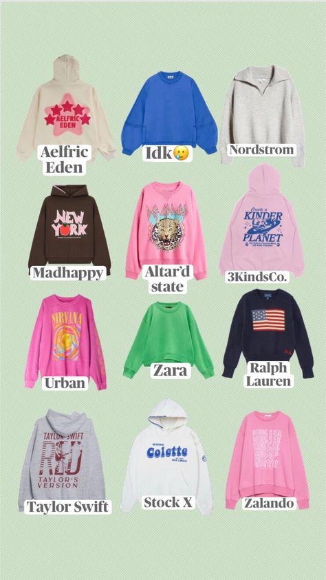 Clothes Sweatshirts, Preppy Sweatshirts, Preppy Winter, Cute Clothing Stores, Trendy Hoodies, Casual Preppy Outfits, Outfit Inspo Casual, Trendy Outfits For Teens, Cute Lazy Day Outfits