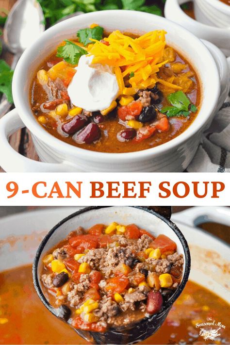 Soup Recipes Ground Beef, Soup With Biscuits, Soup Stovetop, Can Soup, Easy Homemade Soups, Recipes Ground Beef, Sandwiches Wraps, Beef Soup Recipes, Soup With Ground Beef