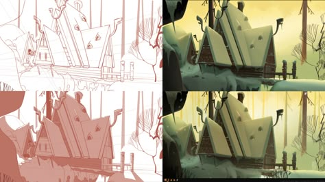 ArtStation - Fan art and colour study from Klaus movie (the SPA studios), background style from Szymon Biernacki, MIGUERU ART Klaus Background, Studios Background, Klaus Movie, Klaus Art, Moomin Cartoon, Background Study, Colour Study, Background Style, Color Script