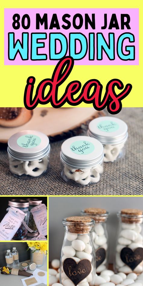 Mini Mason Jars Wedding Favors, Mason Jar Party Favors Wedding, Wedding Mason Jars Favors, Mason Jars Wedding Favors, Party Favors In A Jar, Mason Jar Party Ideas, Diy Rustic Wedding Favors For Guests, Mason Jar Bridal Shower Favors, Inexpensive Wedding Favors Diy Homemade