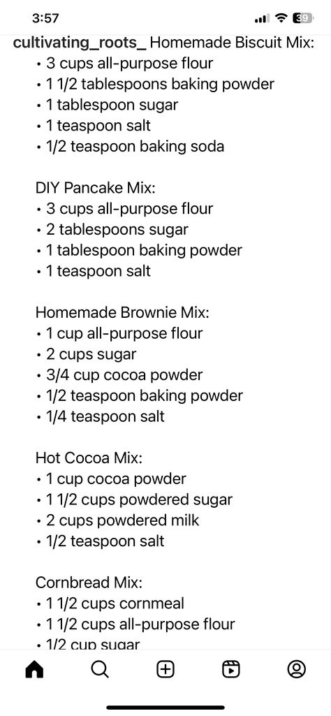 Bulk Recipes Cheap, Brownie Dry Mix Recipe, Homemade All Purpose Flour, Homemade Baking Mix Recipes, Make From Scratch Recipes, Homestead Cooking From Scratch, Homestead Recipes From Scratch, Butter Powder Recipes, Dry Mixes Make Your Own