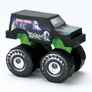 Monster Truck Pinata - Grave Digger Monster Truck Party Favors, Monster Jam Birthday Party, Digger Birthday, Truck Party Favors, Monster Jam Birthday, Monster Jam Party, Monster Truck Theme, Monster Truck Party, Monster Trucks Birthday Party