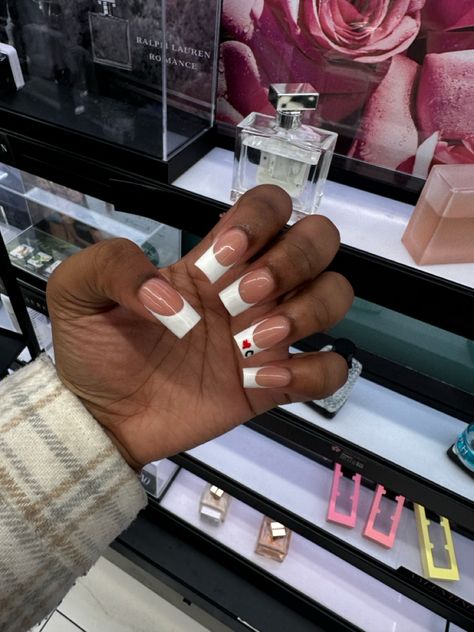 Nail Ideas With Initial Square, Nails With Initials Valentines, Valentines Inital Nails, Heart And Initial Nails, Cute Nails With Boyfriends Initial Short, Short Square Acrylic Nails With Initial, Hidden Letter Nails, Nails With Partners Initial, Nails With C On Them