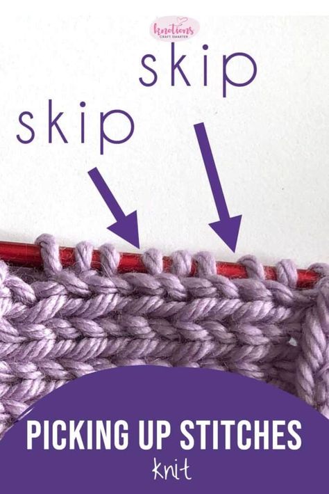 [tutorial] Pick Up Stitches Evenly in Stockinette - knotions How To Pick Up Stitches Around Neck In Knitting, How To Pick Up Stitches In Knitting, Knitting Doodles, Knitting Edges, Knit Stitches For Beginners, Knitting Increase, Knitting Quilt, Knitting Hacks, Knitting Help