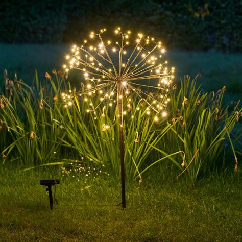 Solar Dandelion Outdoor Light - Gifts - LIGHT STYLE LONDON | MOM Dandelion Light, Solar Garden Stakes, Christmas Lighting, Dandelion Flower, Garden Borders, Solar Garden, Garden Features, Solar Lights Garden, Easy Garden