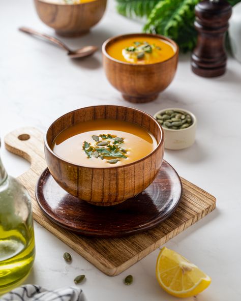 Cozy Food Photography, Chicken Soup Photography, Tomato Soup Photography, Soup Photography Styling, Ramadhan Photoshoot, Stew Photography, Soup Food Photography, Carrot Tomato Soup, Soup Poster