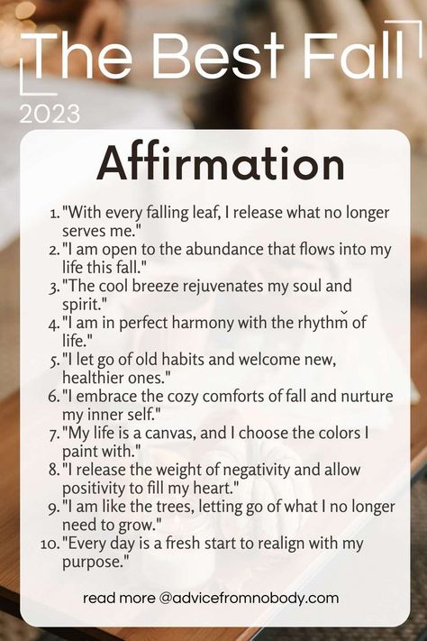 30 Fall Affirmations To Infuse Your Life With Gratitude, Harmony, And Growth Fall Affirmations, Fall Quotes And Sayings, Fall Sayings, Yoga Inspiration Quotes, Fall Quotes, Gratitude Affirmations, Healing Words, Wellness Quotes, Daily Positive Affirmations