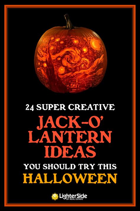 24 Super Creative Jack-O'-Lantern Ideas You Should Try This Halloween Cool Jack O Lantern Ideas, Best Jack O Lantern Ideas, Creative Jack O Lantern Ideas, Jack O Lantern Inspiration, Jack Lantern Ideas, Halloween Jack O Lanterns Ideas, Easy Jackolantern Ideas, Small Jack O Lantern Ideas, Jack O Lanterns Ideas