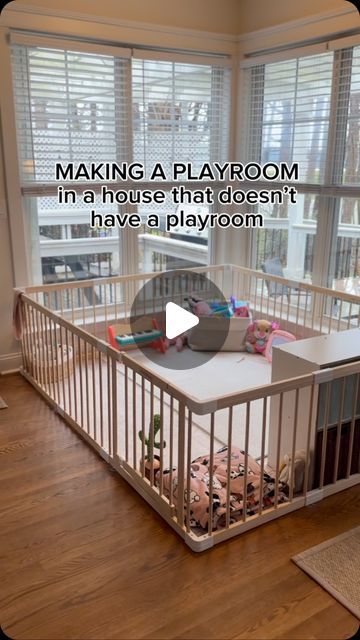 Creating A Play Area In Living Room, Small Space Kids Play Area, Tv In Playroom, Playroom Conservatory Ideas, Playroom 1 Year, Living Room Baby Play Area, Cozy Playroom Ideas, Gross Motor Playroom, Playroom And Living Room Combo