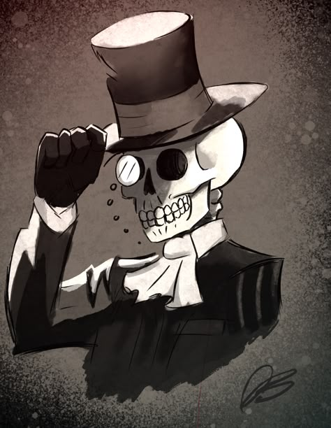 Profile For Youtube, Painted Skeleton, Spooky Scary Skeletons, Skeleton Art, A Skeleton, Spooky Scary, Top Hat, Profile Pictures, Not Mine