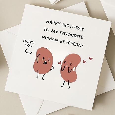 Amazon.com : TEEMI-Happy Birthday To My Favourite Human Beeeeean - Funny Birthday Card For Her Boyfriend Girlfriend Husband Wife Birthday : Office Products Birthday Card Ideas For Him Boyfriends, Cards To Give To Your Boyfriend, Happy Birthday My One And Only, Funny Note For Boyfriend, Cute Birthday Gift Crafts, Cute Birthday For Boyfriend, Happy Birthday Gift For Boyfriend, Funny Boyfriend Cards, What To Get Girlfriend For Birthday