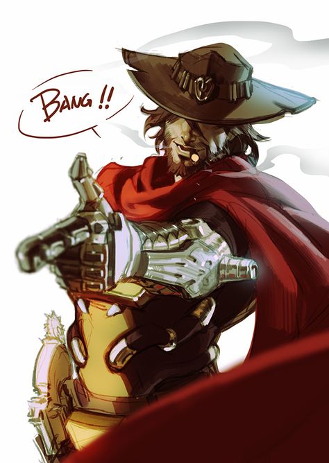 Mccree Overwatch, Overwatch Memes, Overwatch Fan Art, High Noon, Overwatch 2, Blizzard Entertainment, Video Game Art, Street Fighter, A Drawing