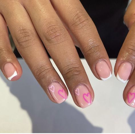 Paige Taylor, Builder Gel Nails, Retro Nails, Pink Gel Nails, February Nails, Gel Nails Diy, Simple Gel Nails, Work Nails, Short Square Acrylic Nails