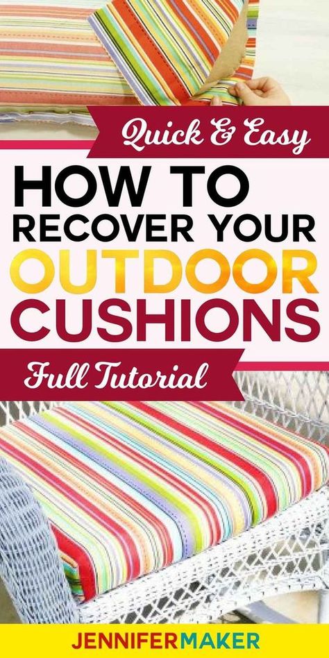 Sew Ins, Outdoor Furniture Fabric, Sewing Cushions, Upholstery Diy, Outdoor Cushion Covers, Patio Furniture Cushions, Diy Outdoor Decor, Outdoor Furniture Cushions, Diy Cushion