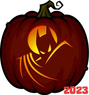 Pumpkin Carving Patterns and Stencils - Zombie Pumpkins! - Batman pumpkin pattern - Batman: The Animated Series Bat Man Pumpkin Carving Ideas, Bat Signal Pumpkin Carving, Deadpool Pumpkin Stencil, Batman Jack O Lantern, Batman Pumpkin Carving Ideas, Ghostbusters Pumpkin Carving, Fortnite Pumpkin Carving, Batman Pumpkin Stencil, Batman Pumpkin Carving