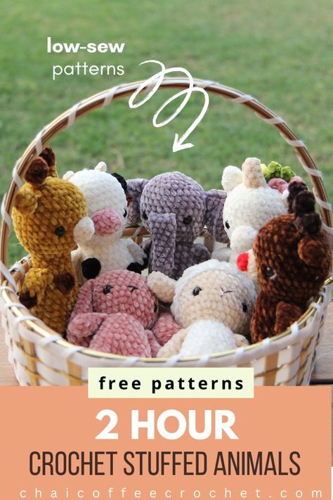 Diy Sheep Stuffed Animal, Super Easy Crochet Stuffed Animal, Crochet Pattern For Stuffed Animals, Crochet Ideas For Grandparents, Small Crochet Animals Amigurumi, Free Amigurumi Crochet Patterns Quick And Easy, Crochet For Animals, Quick Easy Free Crochet Patterns, One Skein Chunky Crochet Patterns