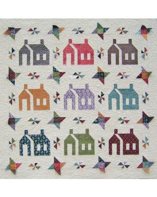 Words of Freedom Quilt Pattern for GO! and Studio (NNQ50e) Schoolhouse Quilts, Schoolhouse Quilt, Quilt Houses, Freedom Quilt, Houses Quilt, House Quilt Blocks, House Quilt Block, House Quilt Patterns, Red And White Quilts