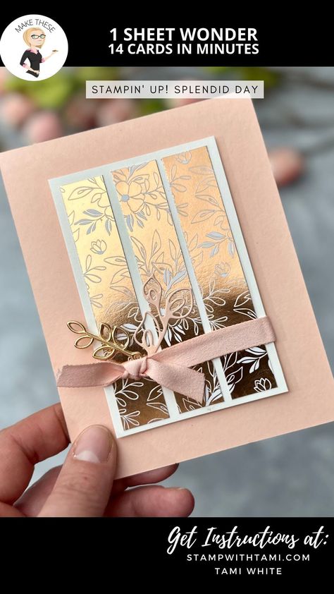 Stampin Up Cards With Dsp, 5 X 7 Handmade Cards, Quick Stampin Up Cards, Stampinup 2023 Cards, Embossing Cards Ideas Cardmaking, Quick And Easy Christmas Cards Handmade, Stampin Up Anniversary Cards 2023, Stampin Up Cards Using Dsp, Su Splendid Day Cards