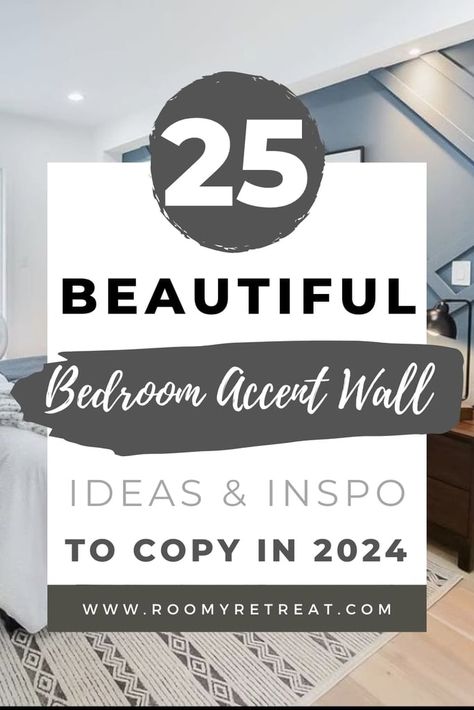 Bedroom accent wall ideas: Transform your sleeping sanctuary with these striking accent wall designs! This board showcases bold, creative, and eye-catching accent walls that add depth, texture, and major wow factor to bedrooms. From modern wallpaper patterns and shiplap treatments to sleek wood paneling and exposed brick, you'll find endless inspiration for that perfect focal point. Whether you crave a dramatic dark accent wall, a colorful geometric motif, or a rustic reclaimed wood look, ... Dark Accent Wall Bedroom Colors, Accent Wall For Bedroom Ideas, Feature Wall For Bedroom, Accent Wall Wood Paneling, Wallpaper Focal Wall Bedroom, Accent Wall Bedroom Shiplap, Textured Accent Wall Bedroom, Bedroom Accent Wall Ideas Wallpapers, Panelling And Wallpaper Bedroom