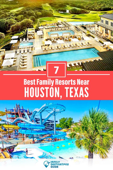 Interested in resorts close to Houston? Tired of ideas about the top resorts in Houston because you’re looking for places to stay that are NEAR Houston? We’re FamilyDestinationsGuide, and we’re here to help: Discover the best resorts near Houston, TX - so you get memories that last a lifetime! #houston #houstonarea #houstonresorts #houstonhotels #houstonplacestostay #resortsnearhouston #houstontravel Resorts In Texas, Texas Resorts, Family Vacations In Texas, Resorts For Kids, Houston Hotels, Kid Friendly Resorts, Dallas Hotels, Best Family Vacation Spots, Best Family Resorts