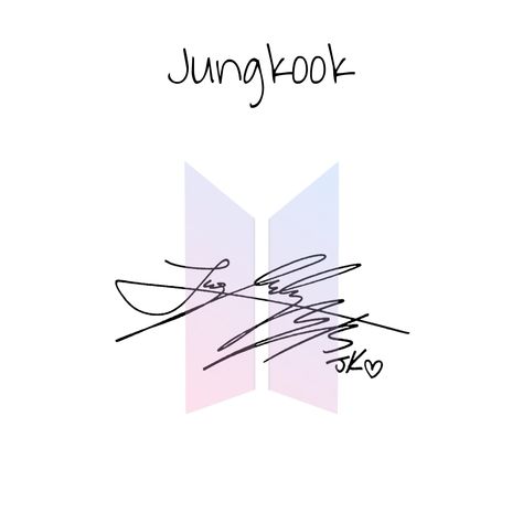 Jungkook Name Tattoo Ideas, Jungkook Signature, Bts Signatures, Army Tattoos, Pink Tattoo, Pink Singer, Signature Ideas, Name Tattoo, Jung Kook