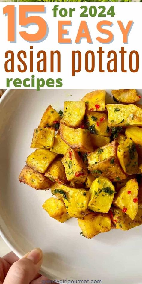 Looking for new ways to cook potatoes in 2024? These easy Asian potato recipes include Curry Puff, Samosa, Asian Roasted Potatoes, Chinese Potato Pancake, potato salads, Potato Curry, Aloo Gobi, and more! Thai Potatoes, Asian Potato Recipes, Sides For A Party, Chinese Potatoes Recipe, Easy Authentic Chinese Recipes, Asian Potatoes, Ways To Cook Potatoes, Baked Potatoes In The Oven, Curry Puff Recipe