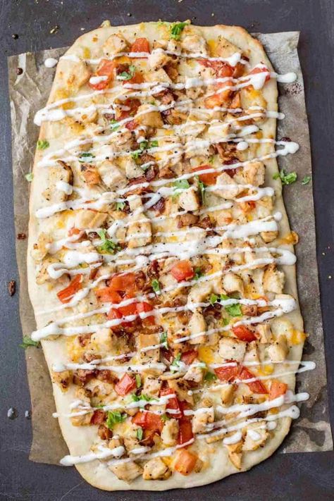 Avocado chicken flatbread pizza recipe made homemade! Easy and light toppings, baked and served fresh. #PizzaOvenAdventures Homemade Flatbread Pizza Dough, Flatbread Pizza Recipes Chicken, Flatbread Pizza Dough, Homemade Flatbread Pizza, Flatbread Pizza Recipe, Chicken Flatbread Pizza, Flatbread Pizza Recipes, Homemade Flatbread, Chicken Flatbread