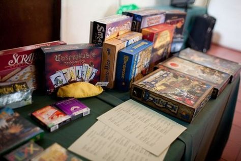 The Board Game Table Wedding Reception Games For Guests, Board Game Wedding, Guest Entertainment, Wedding Reception Entertainment, Gamer Wedding, Reception Games, Reception Gifts, Wedding Games For Guests, Reception Activities