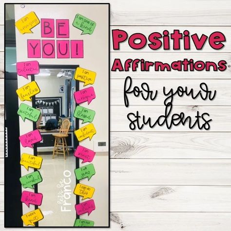 Positive Affirmations Mirror Positive Affirmation Bulletin Board Ideas, Teacher Affirmation Mirror, Affirmation Bulletin Board Ideas, Positive Bulletin Board Ideas, Classroom Positivity, Mirror Affirmations, Affirmation Ideas, Affirmation Mirror, Office 2023