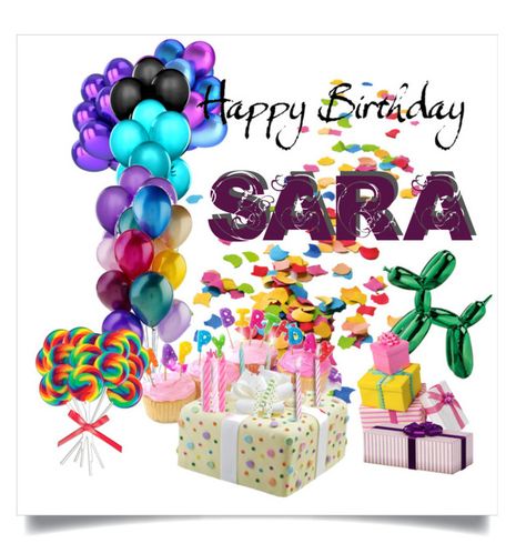 "Happy Birthday Sarah!" by kellycassie ❤ liked on Polyvore featuring art Happy Birthday Book, Happy Birthday Sarah, 60th Birthday Cakes, Photo Collage Design, Cake Name, Greeting Card Collection, Birthday Book, Birthday Name, Funny Phone Wallpaper