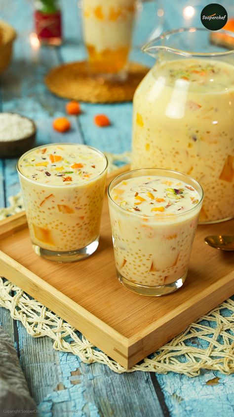 Mango Sago Dessert, Sago Dessert, Drink Mango, Fusion Desserts, Summer Drink Recipe, Mango Drink, Mango Sago, Mango Drinks, Dessert Cup