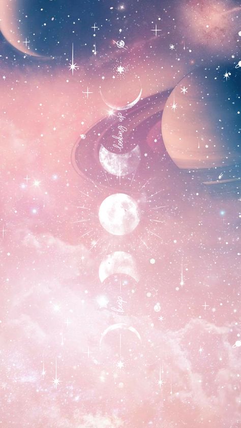 Pink Celestial Aesthetic, Pink Celestial, Celestial Branding, Pastel Galaxy, Galaxy Colors, Author Branding, Pink Galaxy, Galaxy Theme, Rose Gold Wallpaper