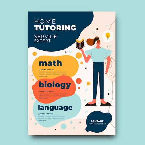 Free vector hand drawn flat design tutor... | Free Vector #Freepik #freevector #flat-poster #flyer-poster #handout #design-poster Handout Design Ideas, School Flyer Design Templates, Doodle Poster Design, Introduction Poster Design, Home Tuition Poster, School Poster Project, Bulletin Board Design Ideas, Advertisement Poster Ideas, Tuition Advertisement