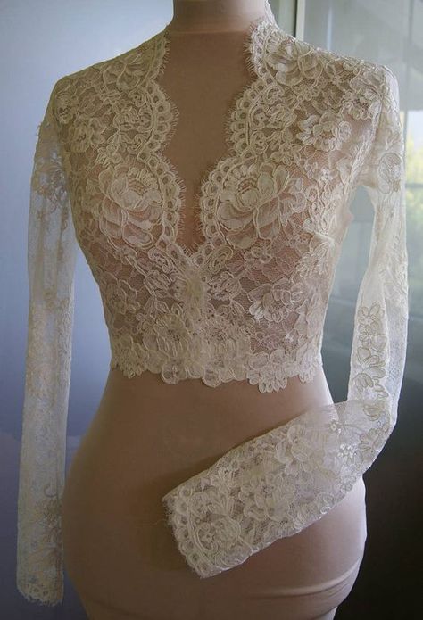 Bolero Jacket Wedding, Áo Blu, Wedding Bolero, Ellie Saab, Bridal Bolero, Bolero Wedding, Lace Bolero, 파티 드레스, Bridal Jacket