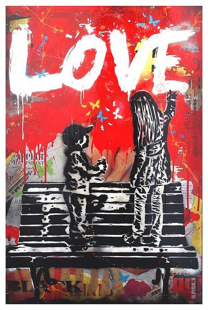 Street Art Love, Street Art Banksy, The Word Love, Charcoal Drawings, Urban Street Art, Amazing Street Art, 3d Street Art, Red Wall, Word Love