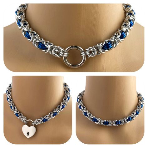 Human Collar, Future Partner, Locking Collar, Skull Wedding Ring, Day Collar, Chain Maille, Choker Collar, Jewelry Choker, Girls Necklaces