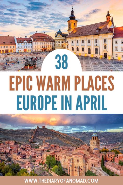 April Travel Destinations, Europe In January, Europe In March, April Travel, April Vacation, Spring Travel Destinations, Europe Holidays, Europe Winter, Places In Europe