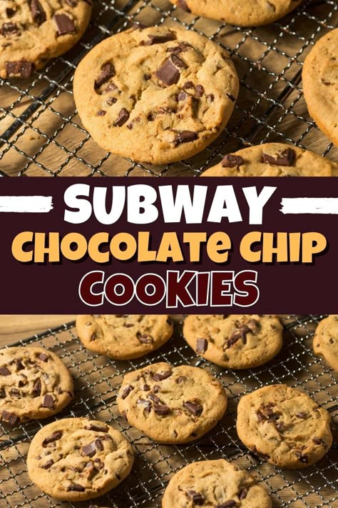 Subway Chocolate Chip Cookie Recipe, Subway Cookie Recipes, Subway Cookie, Subway Chocolate Chip Cookies, Subway Cookies, Chip Recipes, Cookies Recipes Chocolate, Best Chocolate Chip Cookies Recipe, Best Chocolate Chip Cookies