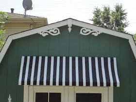 Awning On Shed, How To Make An Awning Diy, Diy Awning Outdoor How To Build, Outdoor Window Covering Ideas, Diy Awning Outdoor, Diy Window Awnings Outdoor, Window Awnings Exterior Diy, Awning Makeover, Diy Awning Ideas