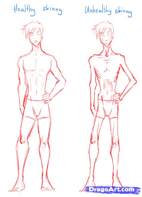 how to draw skinny people, draw skinny bodies step 4 How To Draw Mans Bodies, Men Bodies To Draw, Chill Poses Male, How To Draw A Male Body Step By Step, Chill Poses Reference, Man Body Drawing, Drawing Bodies, Male Body Drawing, Drawing Men