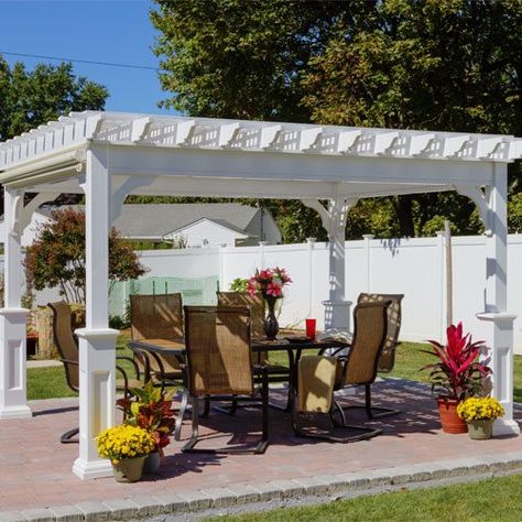 Wood & Vinyl Pergola Kits | Country Lane Gazebos Pergola With Retractable Canopy, Vinyl Pergola, Pergola Diy, Cheap Pergola, Pergola Swing, Retractable Pergola, Country Lane, Modern Pergola, Pergola Attached To House