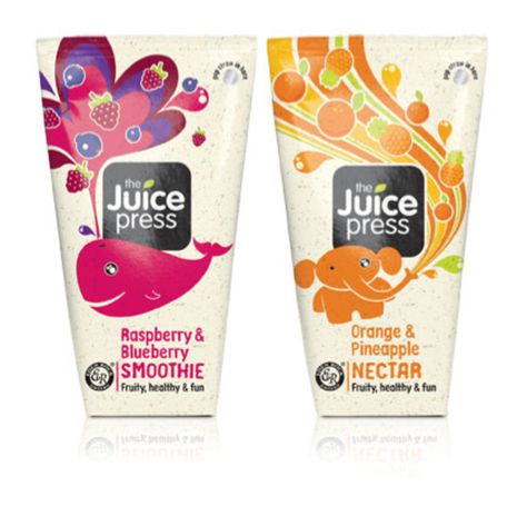 The Juice Press Kids Juice Packaging, Kids Packaging Design, Smoothie Packaging, Kids Package Design, Fruit Juice Packaging, Kids Packaging, Kids Package, Kids Juice, Baby Products Packaging