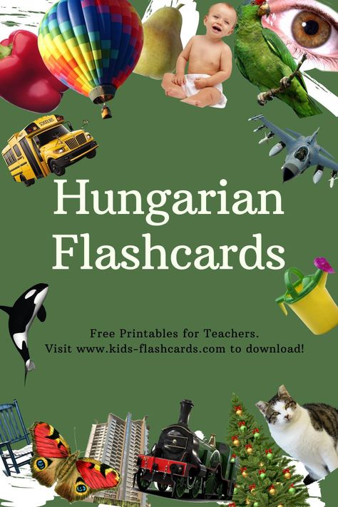 Free Printable Hungarian Flashcards for Kids (PDF files) Macedonian Language, Learn Farsi, Picture Vocabulary, Chinese Flashcards, Basic Vocabulary, Vocabulary Flash Cards, French Flashcards, Gratis Printables, Turkish Lessons